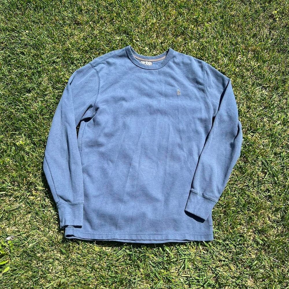 Volcom waffle knit long sleeve tee thermal mens size xl